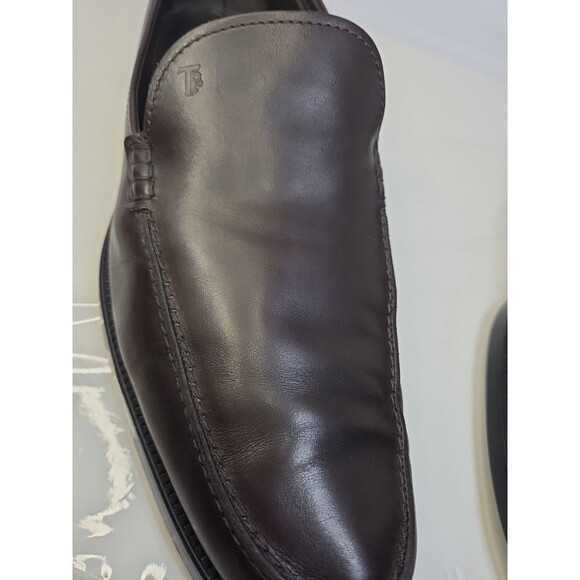 TOD’S Leather Slip-on Loafers Burgundy Oxblood Sz 11.5 Made In Italy, MSRP $700+ - Picture 13 of 16